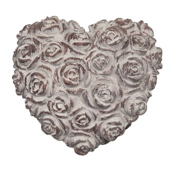 Herz mit Rose, 12.8x12 cm