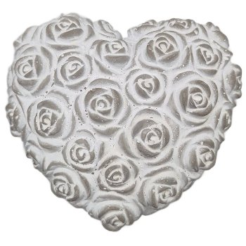Herz mit Rose, 14.5x13.3 cm