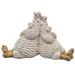 Huhn x2 sitzend, H15.8 cm