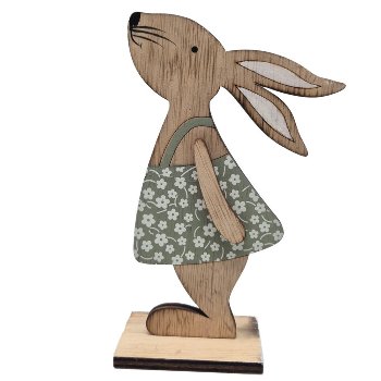 Holzhase stehend, H17.5 cm