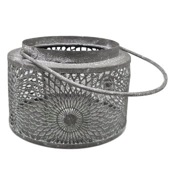Metall-Windlicht, 12x8.5 cm