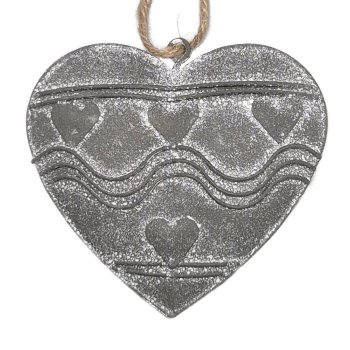 Metall-Herz zH, 7.8x7x1.7 cm