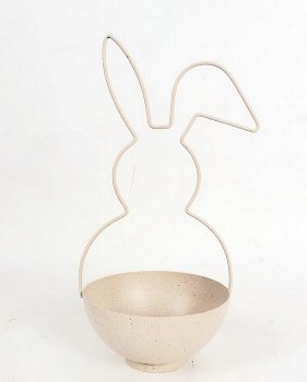 Schale mit Hase, D16H35 cm