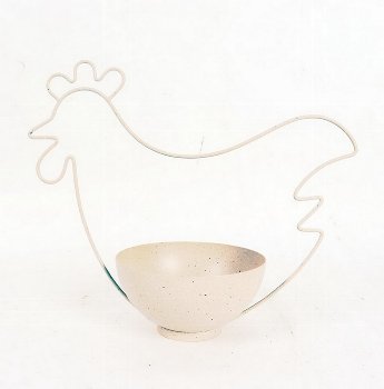 Schale mit Huhn, 35x16H29 cm