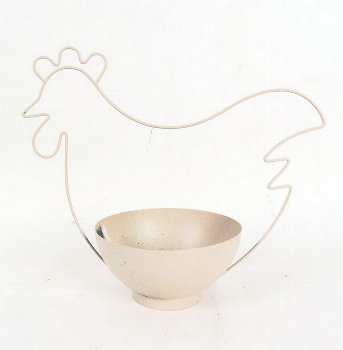 Schale mit Huhn, 40.5x20H34 cm