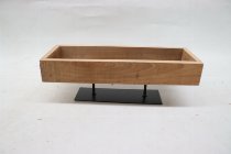 Holztablett mit Fuss, 40x14 cm