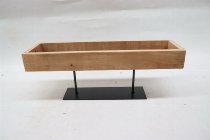 Holztablett mit Fuss, 50x14 cm