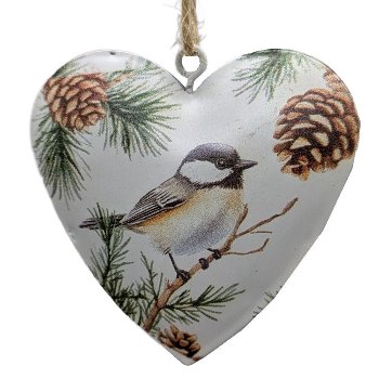 Herz zH mit Vogel, 5.5x6.5 cm