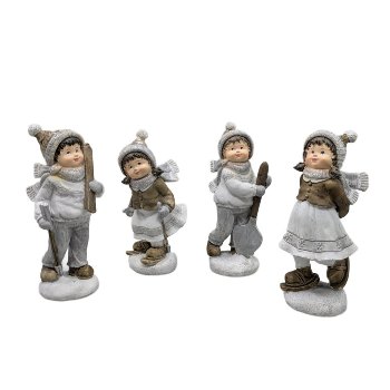 Winterkinder S/4, H13 cm