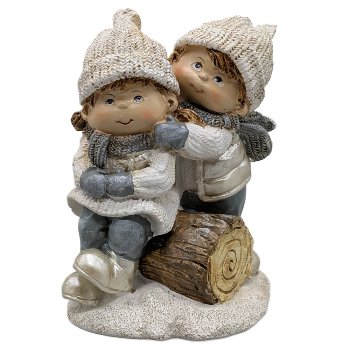 Winterkinder x2, H14.9 cm