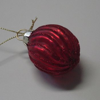 Glaskugel mit Dekor, D6 cm