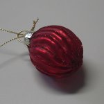 Glaskugel mit Dekor, D6 cm