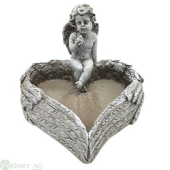 Herzschale mit Engel, D16.5 cm