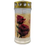 Trauerkerze rote Rose