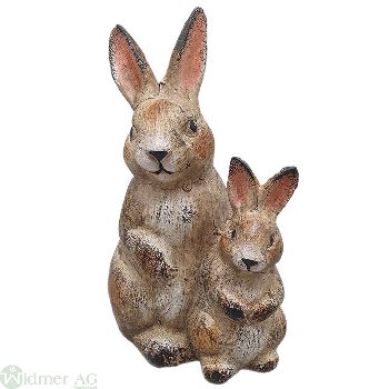 Hase x2, H15.3 cm