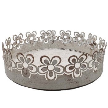 Schale mit Blumen, D22H5 cm