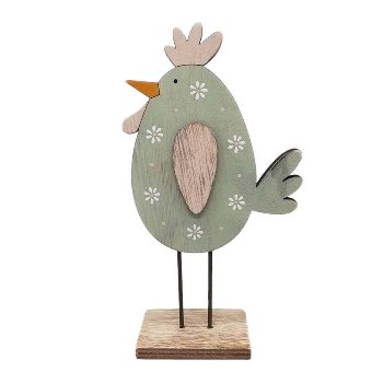 Huhn auf Holz, 16.5x7 cm