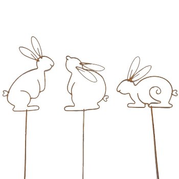Hase auf Stab S/3 zH. 8x46 cm