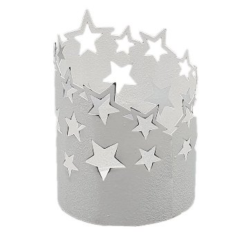 Windlicht m. Stern, D9H12cm