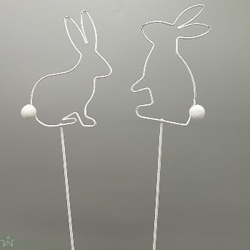 Hase auf Stab S/2, 48x7.5 cm