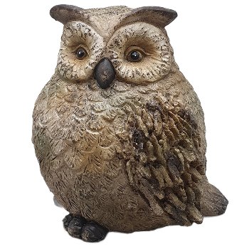 Eule, 13.3x12.8x14.7 cm