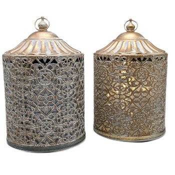 LED-Laterne D12.5H19.5 cm