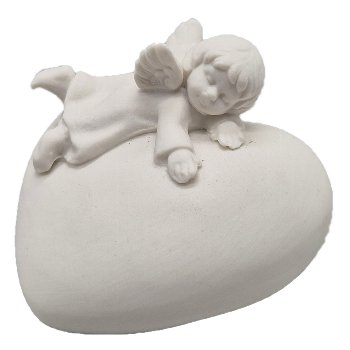Engel auf Herz, 9 cm