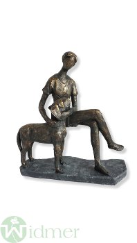 Frau mit Hund, H25.3 cm