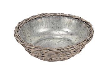 Weidenblechschale, D30H9 cm