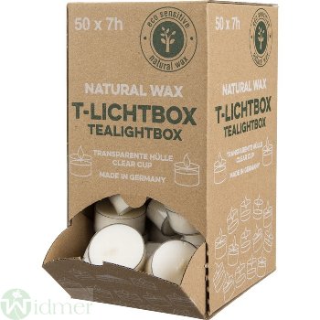 Teelicht mit Rapswachs, 50/Box