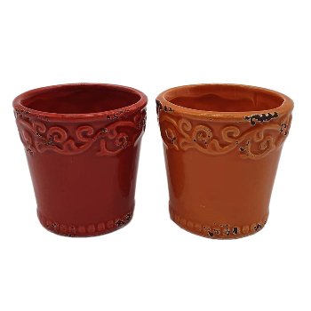 Topf 2-farben sort., D7H7 cm