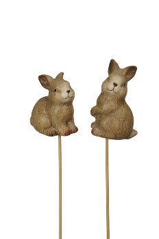 Hase auf Stab S/2, H6-7.5 cm