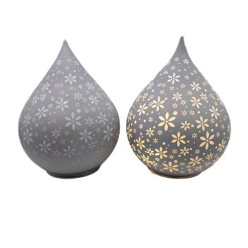 Windlicht-Kegel LED, H15 cm
